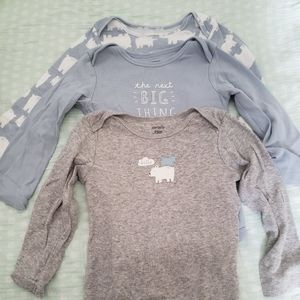 3 pack of long sleeve onesies